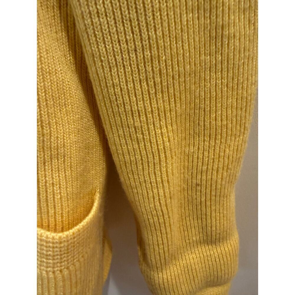 Vintage Yellow Cardigan Wool sweater Andreno Argenti - Picture 6 of 11